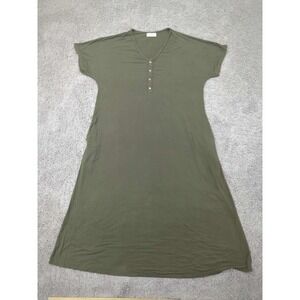 Dwell‎ & Slumber Maxi Dress Womens M/L Green Short Sleeve Relaxed Casual